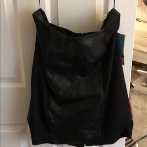 Black Anne Klein leather skirt